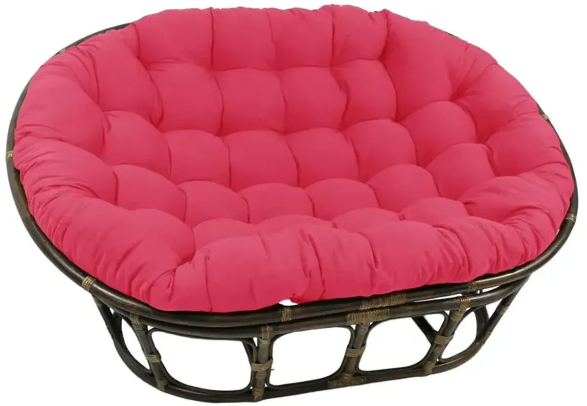 Rattan Double Papasan Chair with Twill Cushion