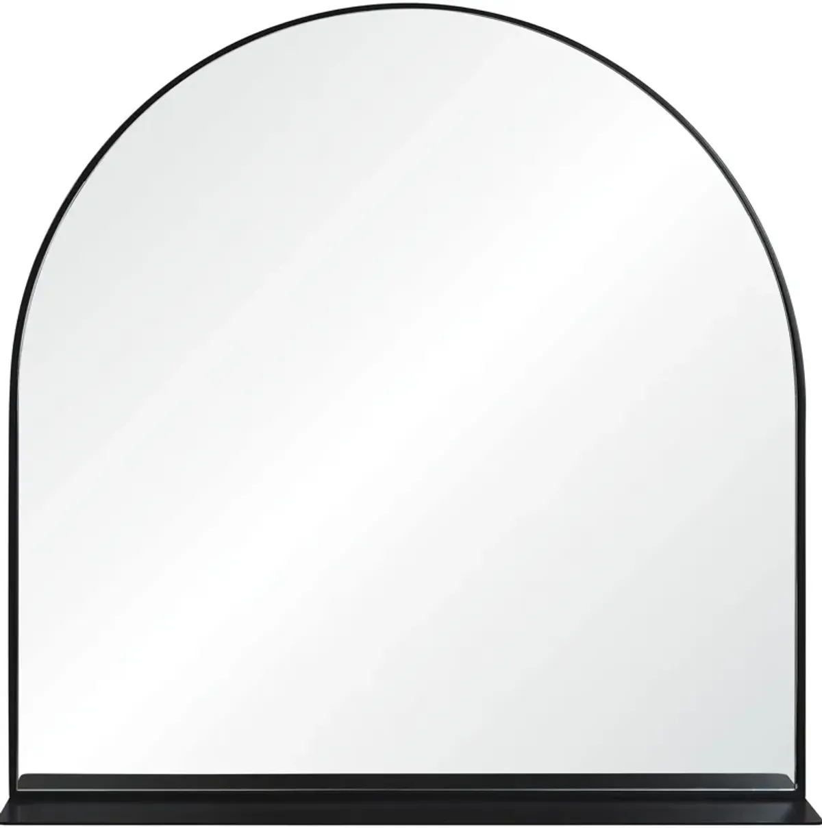 35" Black Traditional Arch Framed Wall Mirror