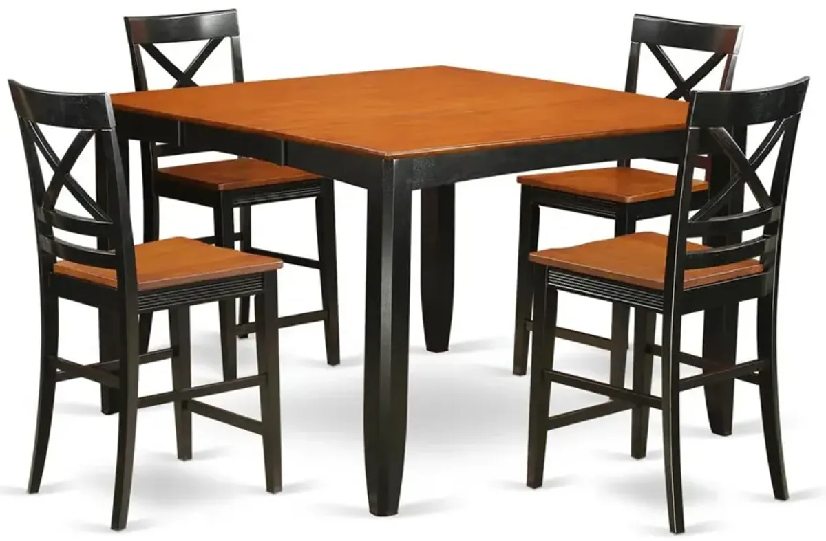 5 Pc counter height Table and chair set - Table and 4 bar stools.