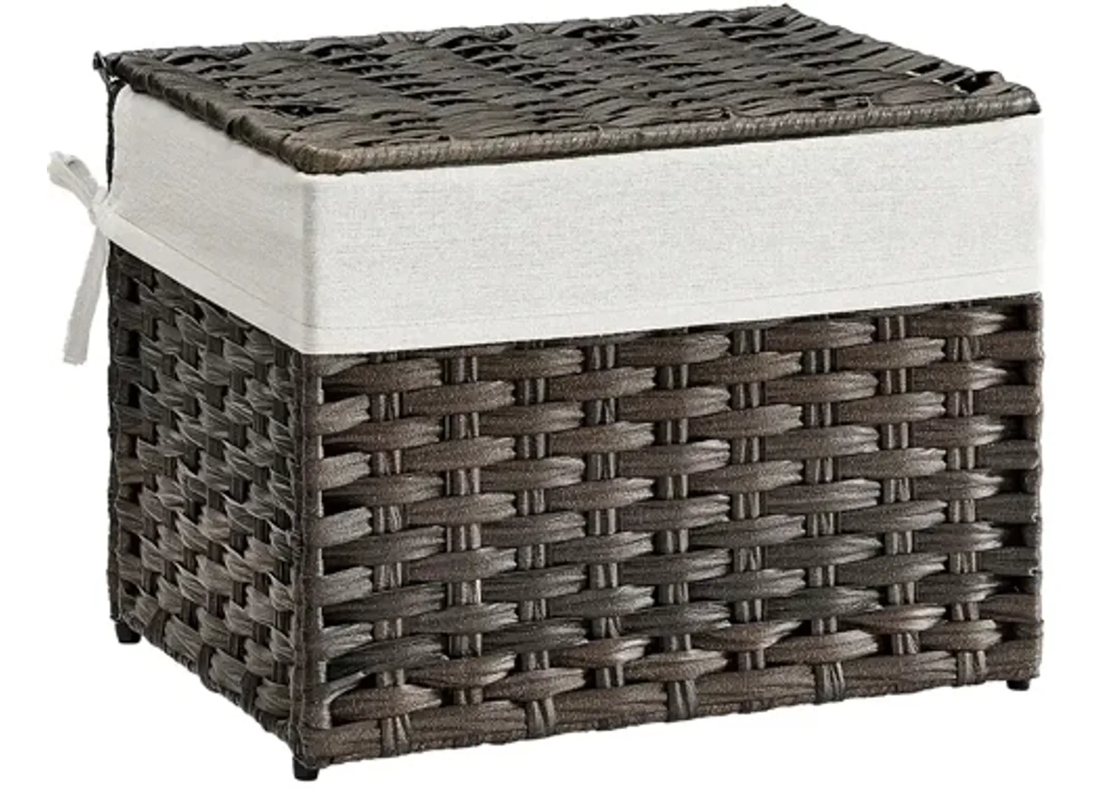 Stylish Storage Box Basket with Lid and Cotton Liner, Perfect for Laundry Room