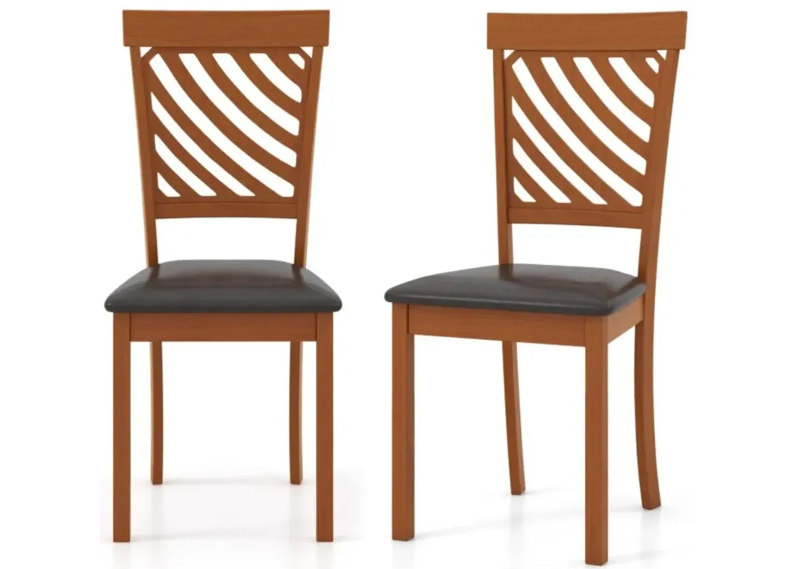 Hivvago Dining Chair Set of 2 with Rubber Wood Legs and Ergonomic Back for Dining Room