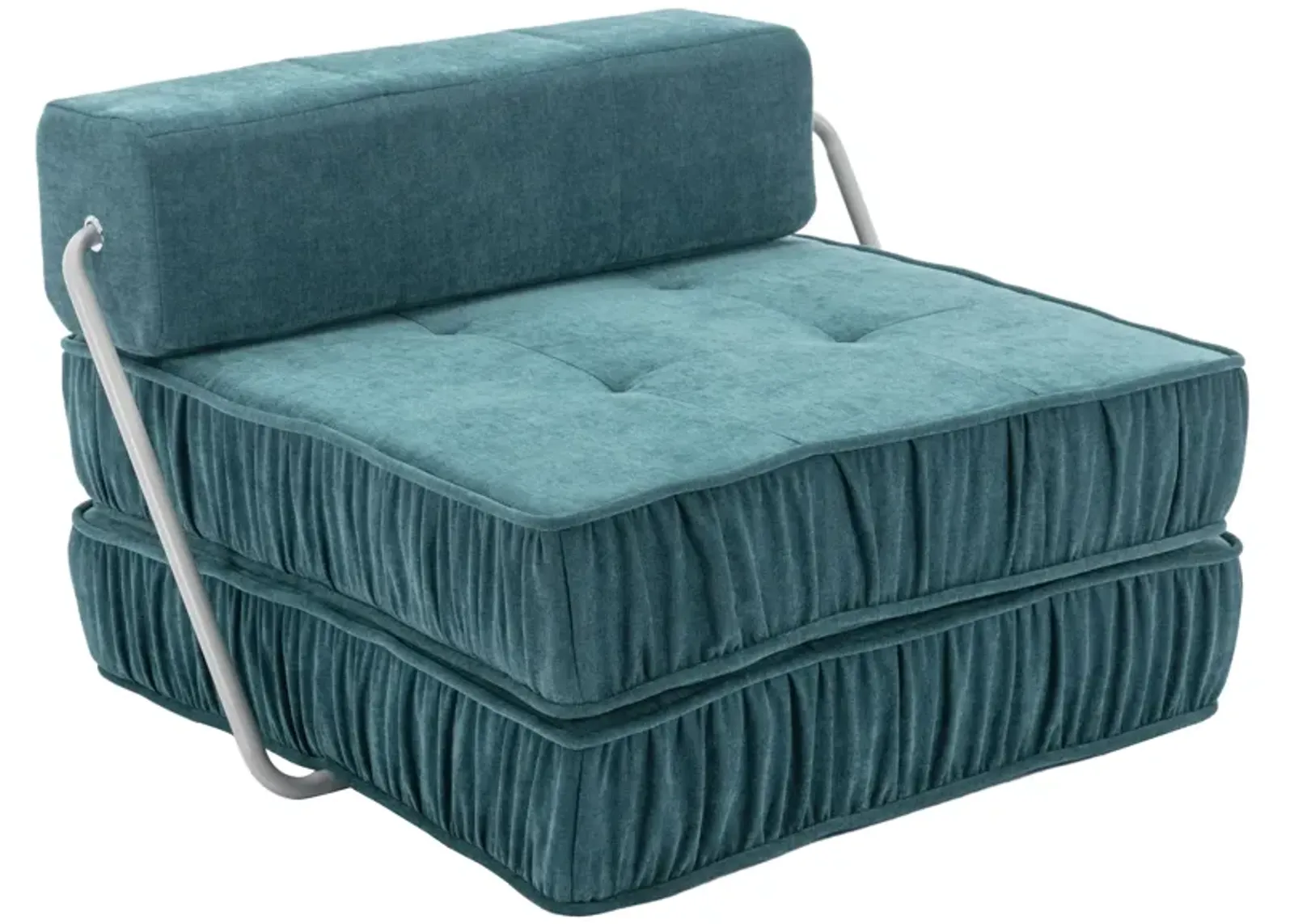 Modular Sectional Sofa with Armless Chair, Green