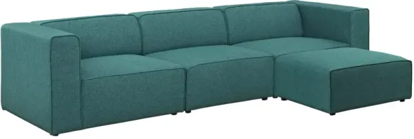 Commix Down Filled Overstuffed Performance Velvet 6-Piece Sectional Sofa