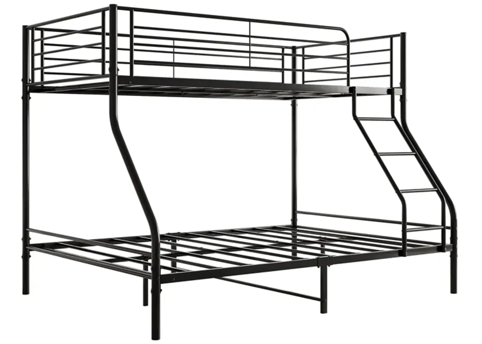 Hivvago Easy Assembly Heavy Duty Twin Sized Full Metal Bunk Bedframe with Ladder