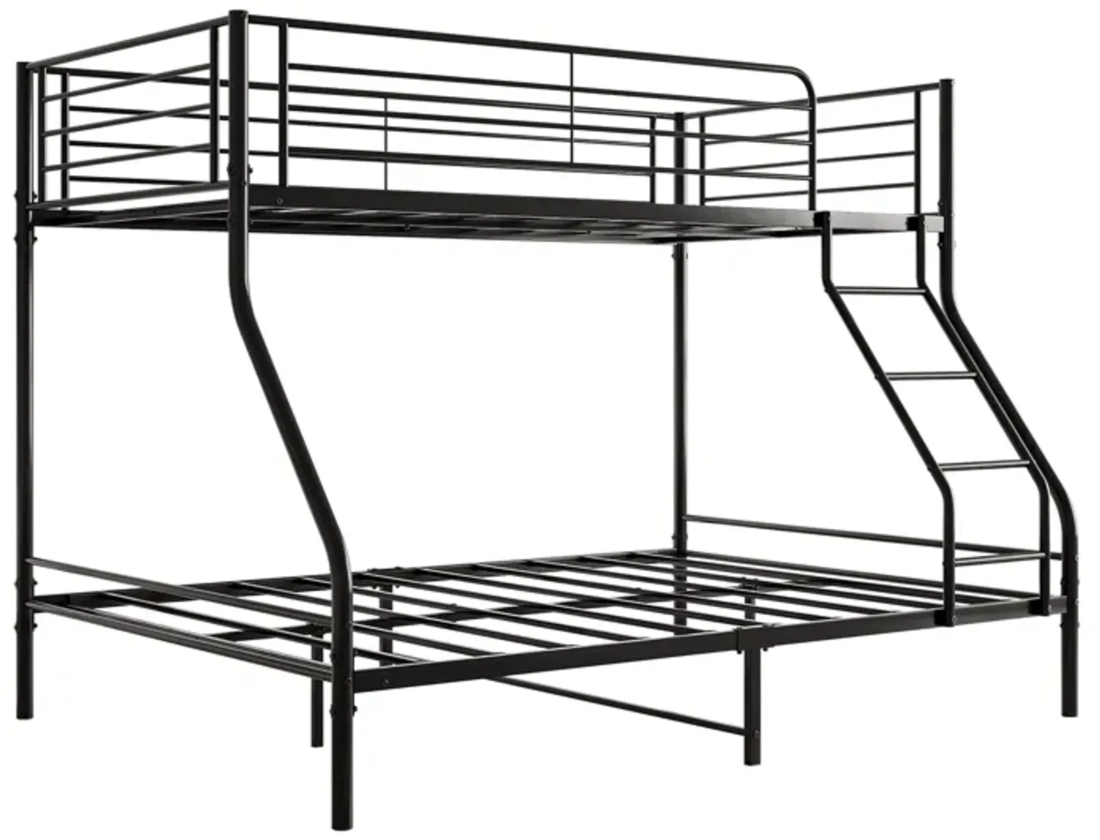 Hivvago Easy Assembly Heavy Duty Twin Sized Full Metal Bunk Bedframe with Ladder