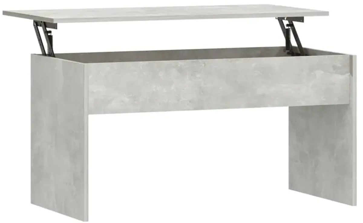 Coffee Table Concrete Gray 40.2"x19.9"x20.7" Engineered Wood