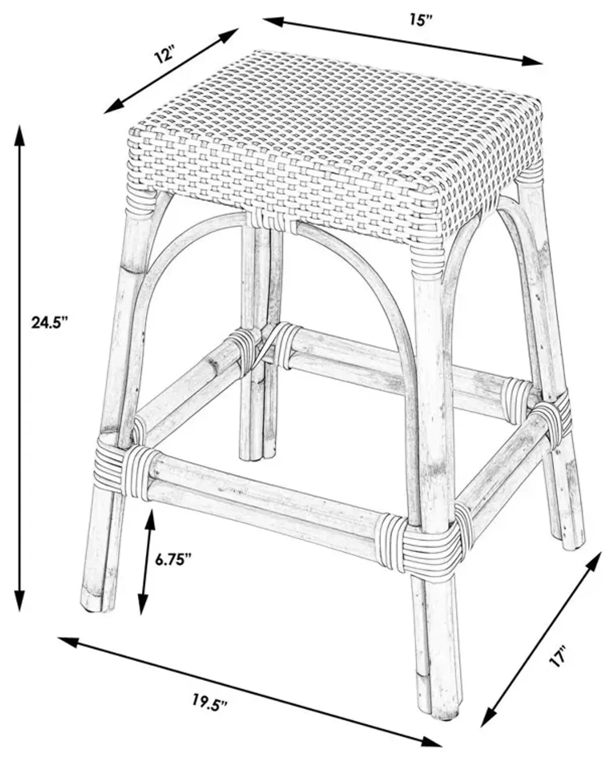 Rattan Counter Stool, Belen Kox