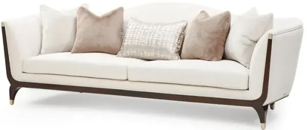 Michael Amini Paris Chic Sofa - Cremini/Espresso