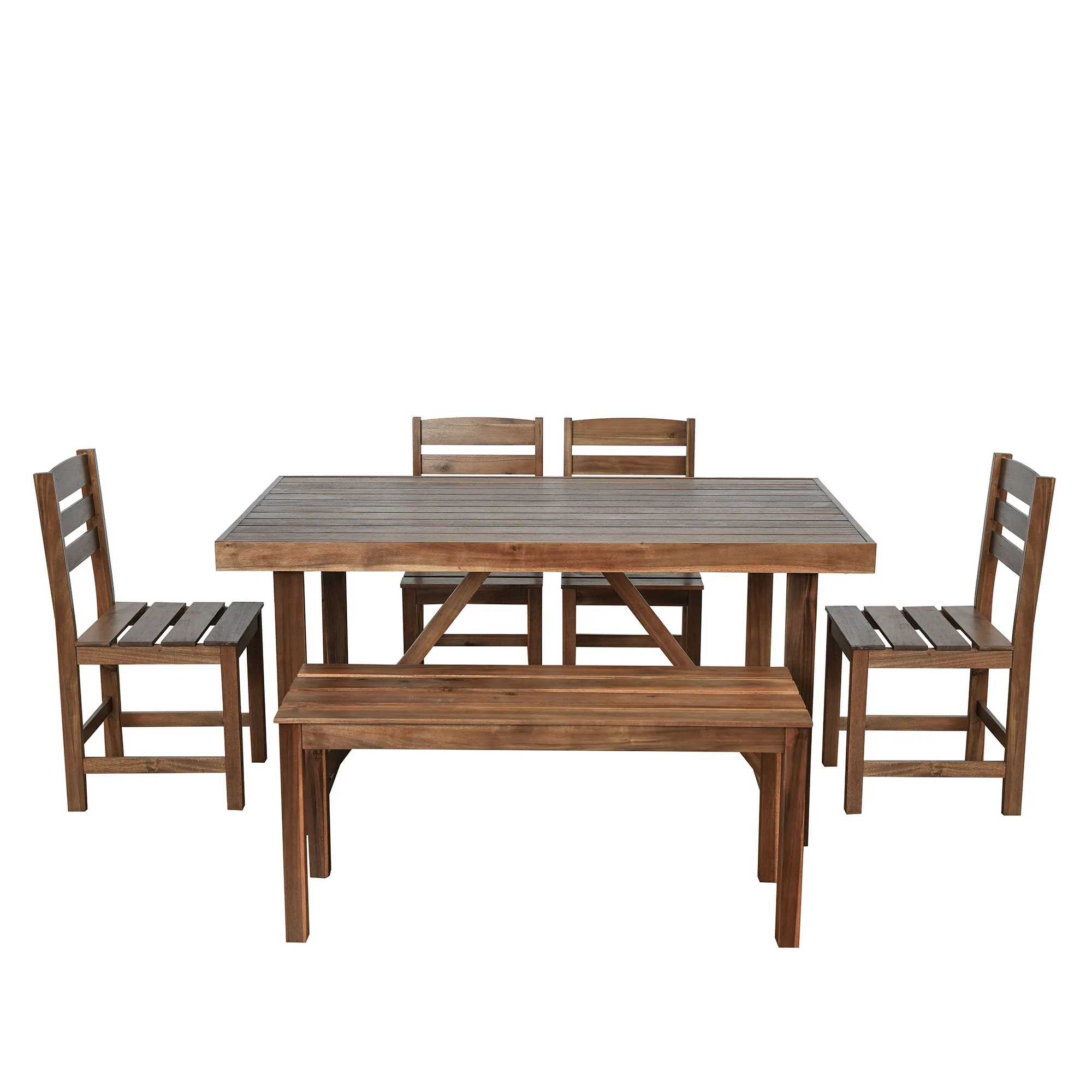 Merax Vintage Acacia Wood Outdoor Table and Chair Set