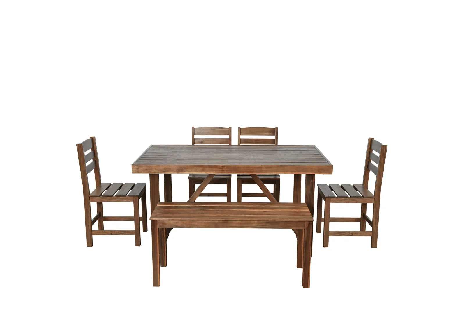 Merax Vintage Acacia Wood Outdoor Table and Chair Set