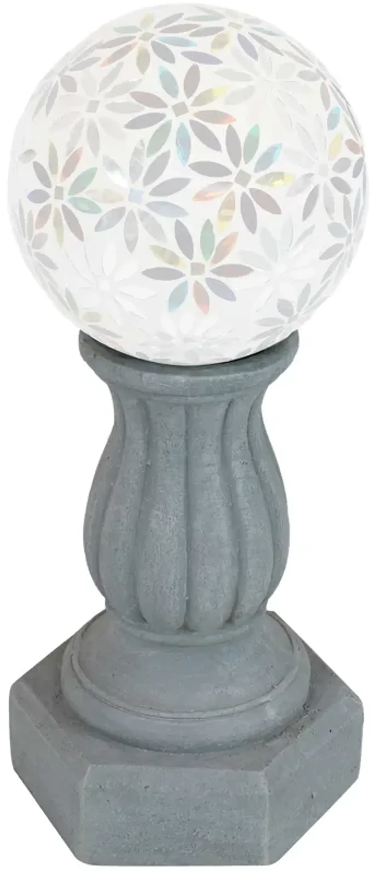 Sunnydaze Contemporary Pillar Polyresin Gazing Globe Stand