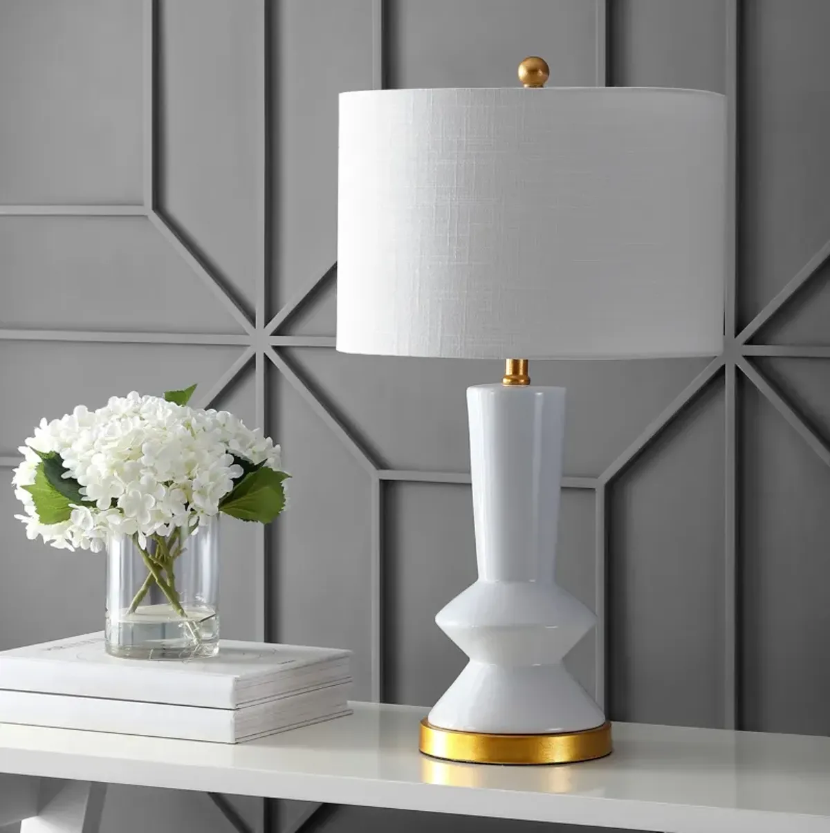 Ziggy Ceramiciron Contemporary Glam LED Table Lamp