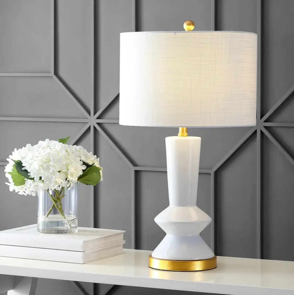 Ziggy Ceramiciron Contemporary Glam LED Table Lamp