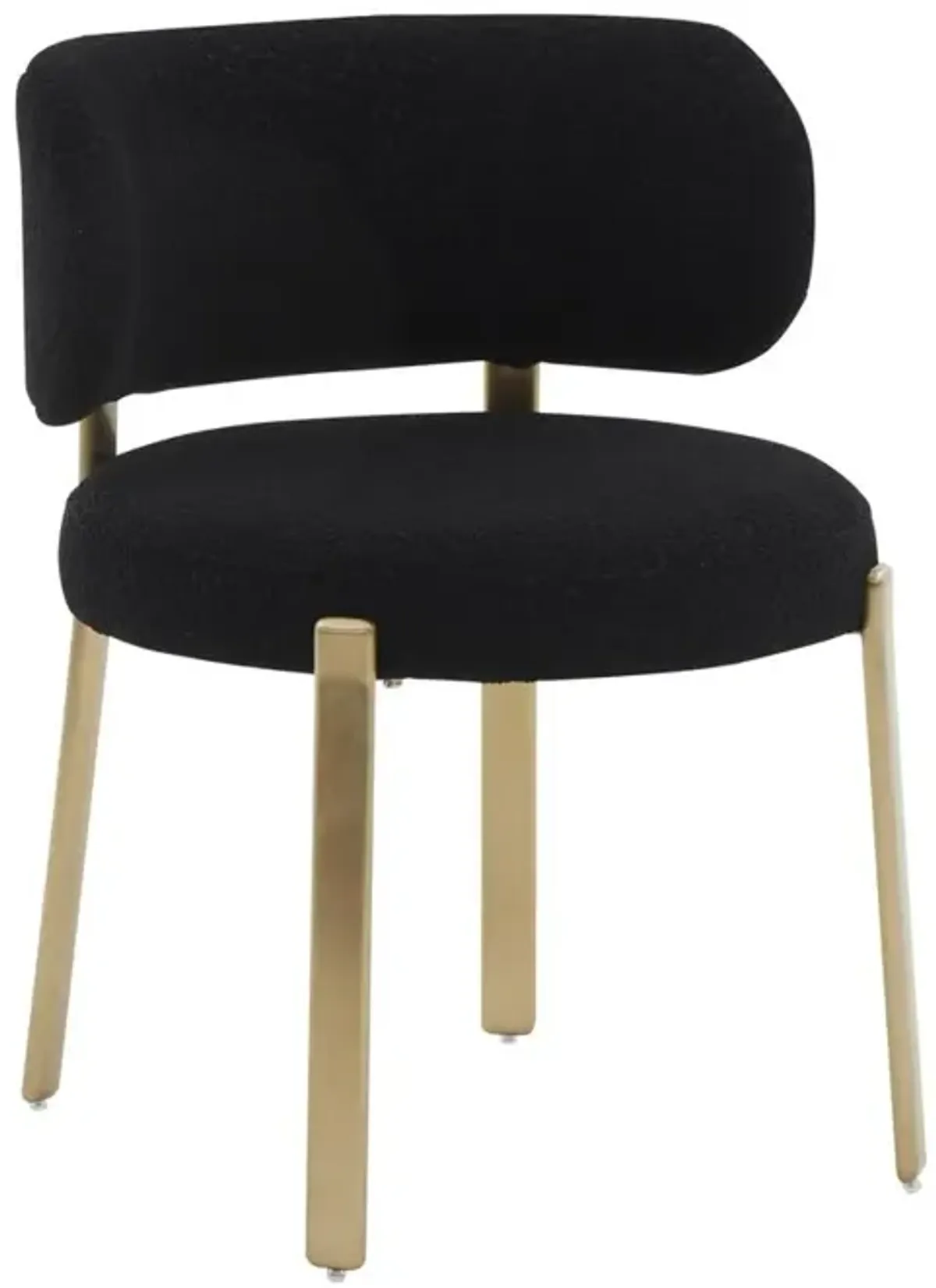 Belen Kox Elegant Black Boucle Dining Chair, Belen Kox