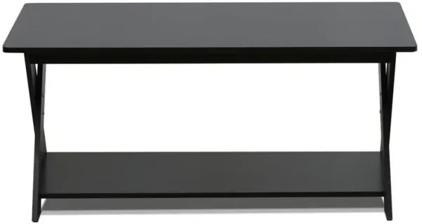 Furinno Modern Simplistic Criss-Crossed Coffee Table, Espresso