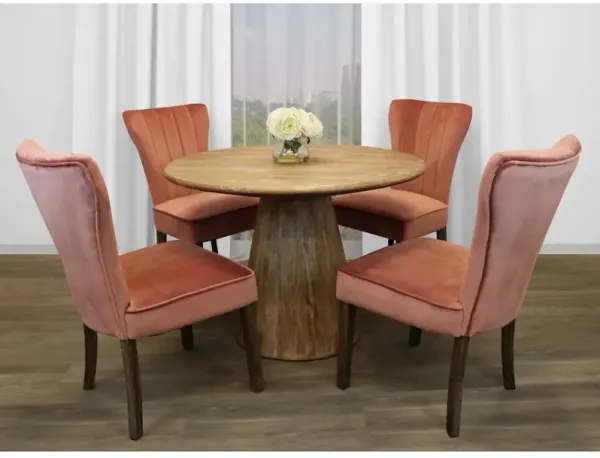 Jaden 42 Dining Table with 2 sets of Cleo Blush Chairs