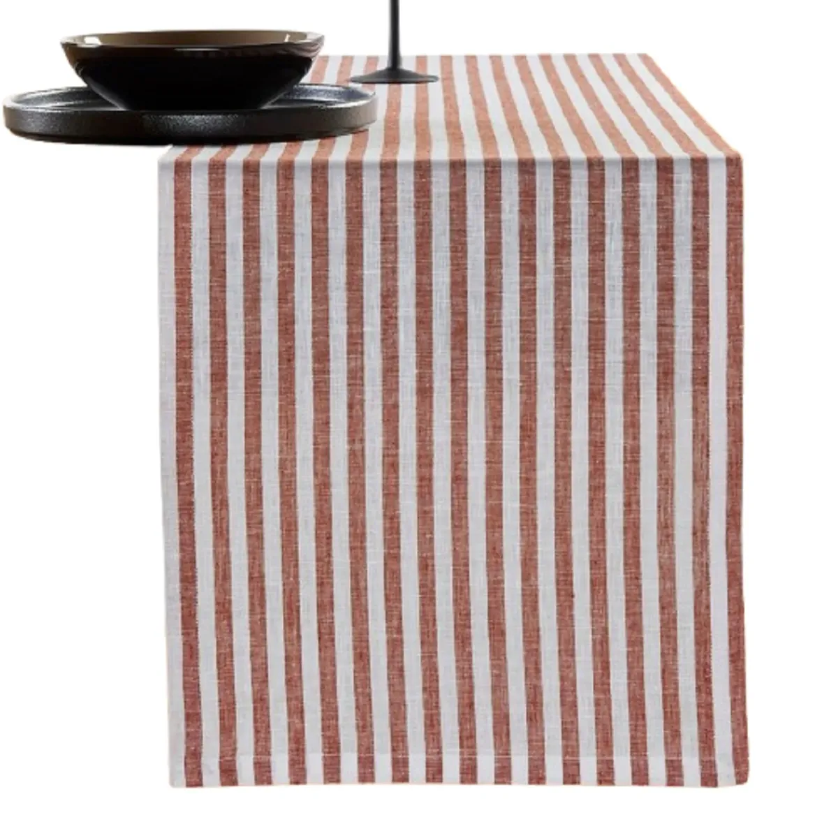 Solino Home 100% Pure Linen Table Runner 14 x 72 Inch | Amalfi Stripe