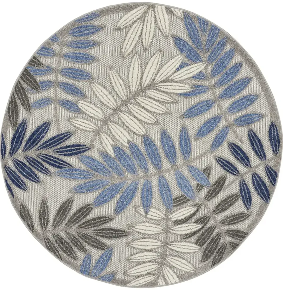 Aloha ALH18 Gray/Blue 4' x Round Rug
