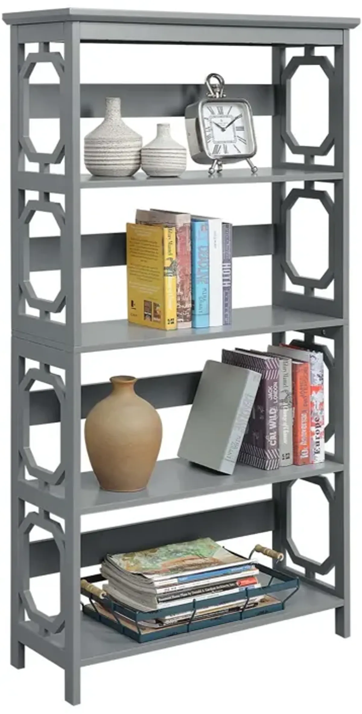 Convenience Concepts Omega 5 Tier Bookcase, Gray