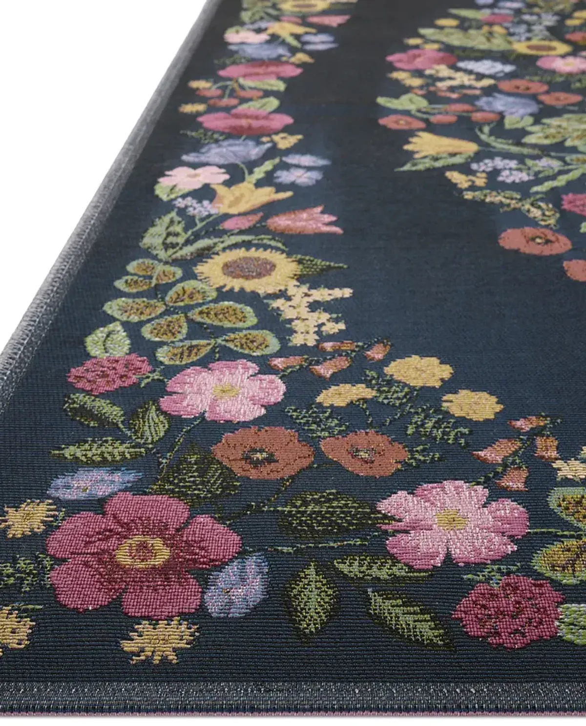 Perennial PRN-01 Navy 3''11" x 5''11" Rug by Rifle Paper Co.