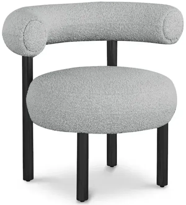 Meridian Furniture Bordeaux Grey Boucle Fabric Accent Chair