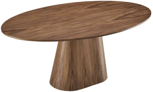 Modway - Provision 75" Oval Dining Table Walnut