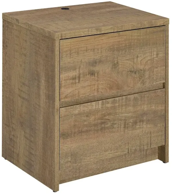 Westpark 2-drawer Nightstand LED Lights and USB Mango