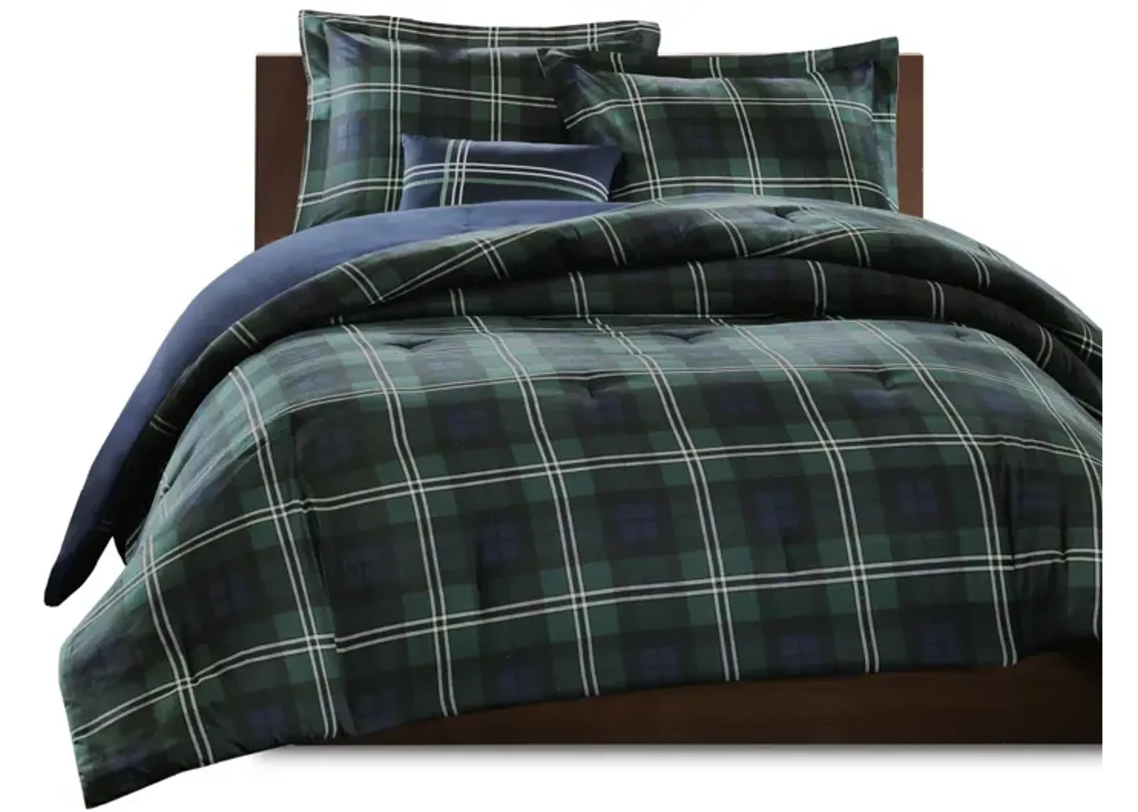 Gracie Mills Vilma Rustic Plaid Comforter Set