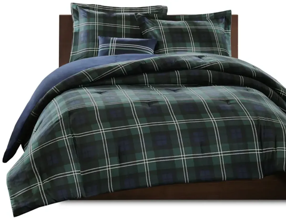 Gracie Mills Vilma Rustic Plaid Comforter Set