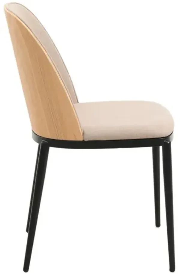 LeisureMod Dining Side Chair with Velvet Seat