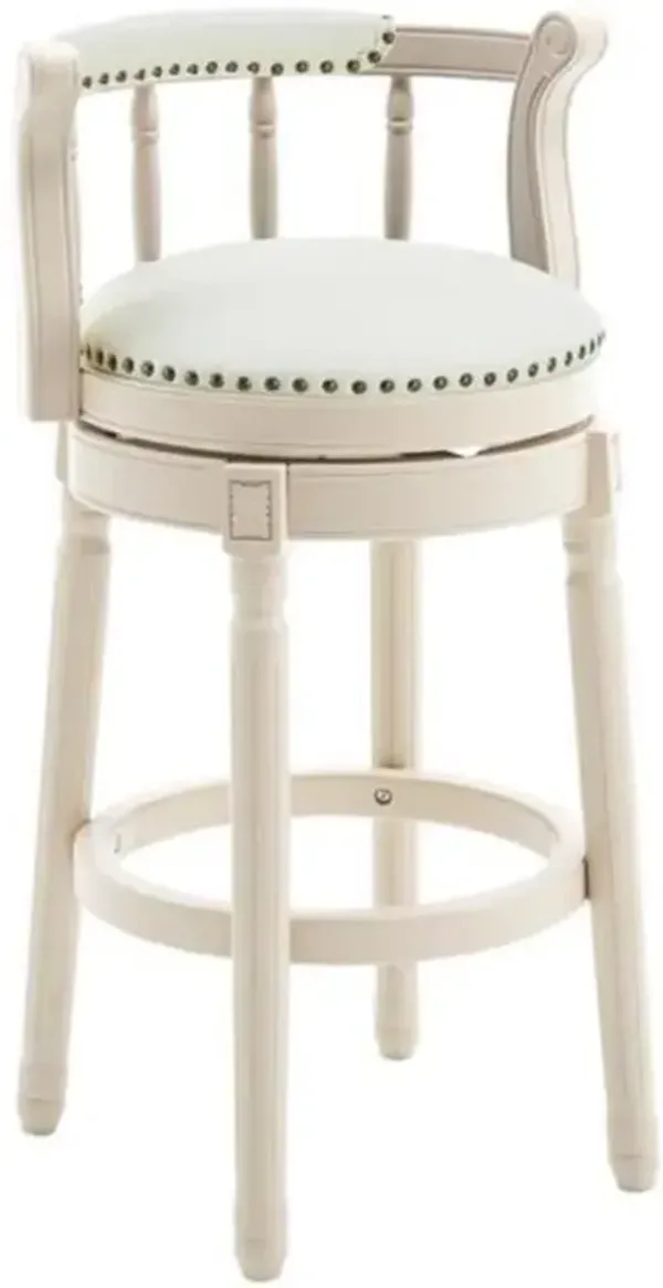 Adjustable Leather Wooden Bar Stools, Stylish Seat Height for Kitchen, Home Bar, and Dining