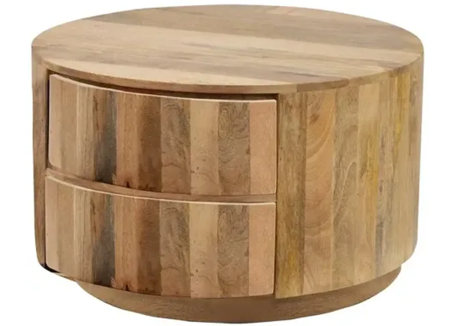 Carolina Living Christa 2-Drawer 30 Round Coffee Table - Natural