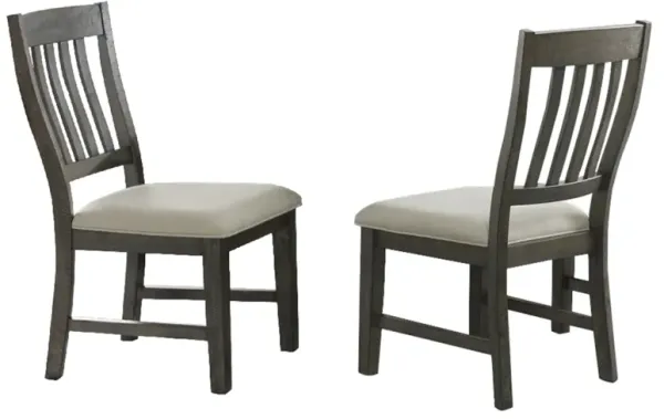 Trestle Danish Gray Upholstered Side Chair (Set of 2)