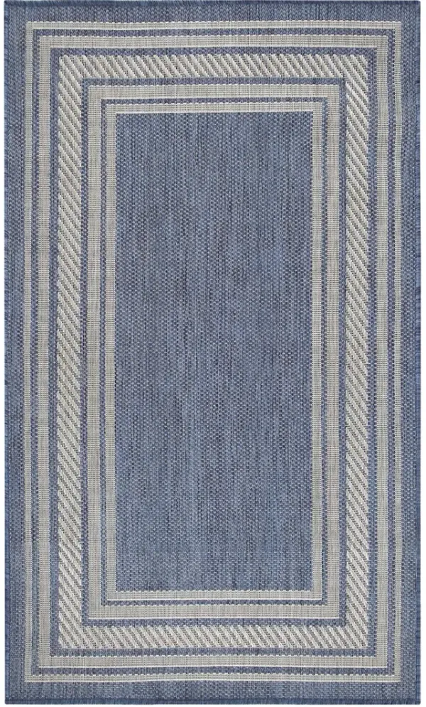 Horizon Indoor/Outdoor HOZ03 Denim 3' x 5' Rug