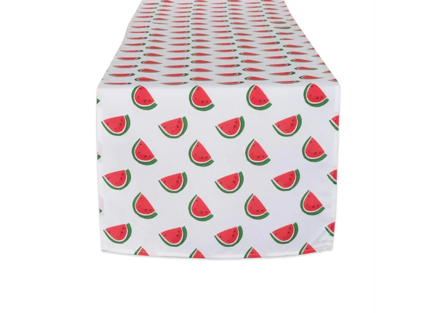 108" White and Red Watermelon Outdoor Table Runner