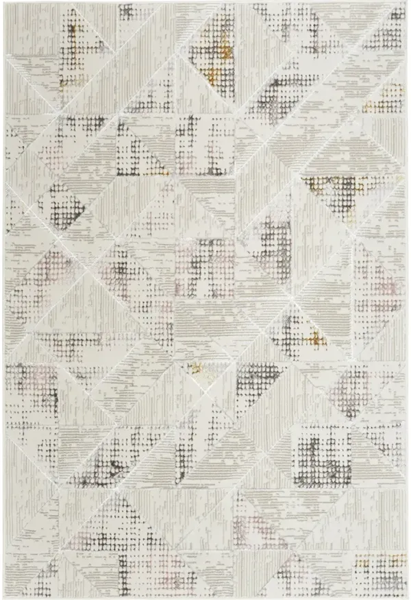 Glitz GLZ04 Ivory/Multicolor 3'11" x 5'11" Rug