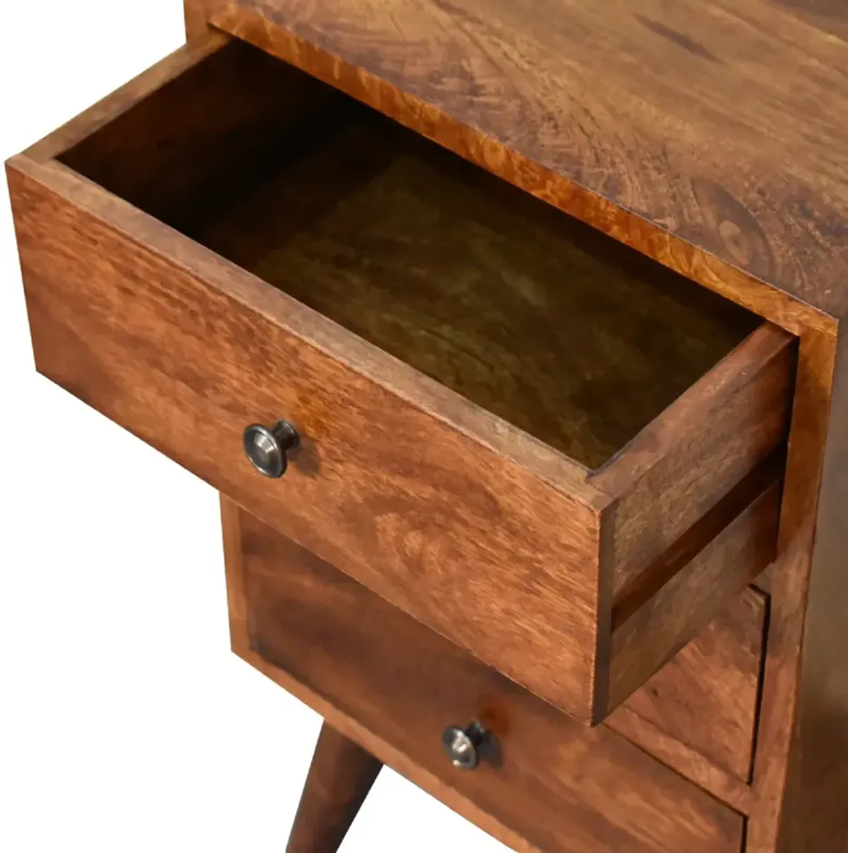 4 Drawer Multi Chestnut Nightstand