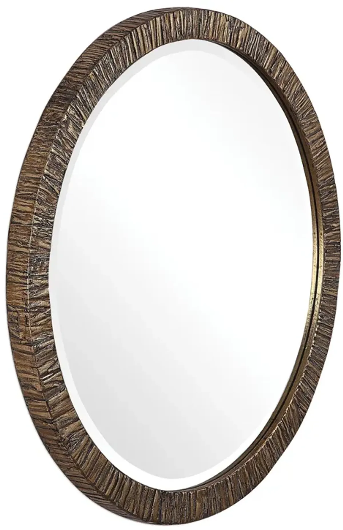Uttermost Wayde Gold Bark Round Mirror