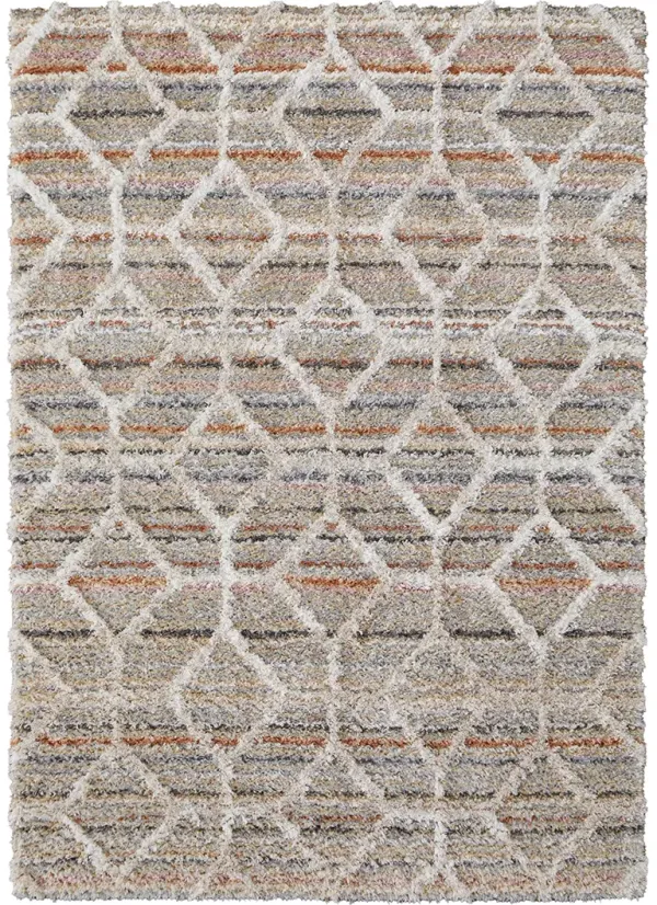 Mynka 39ICF Tan/Taupe/Ivory 2'6" x 8' Rug