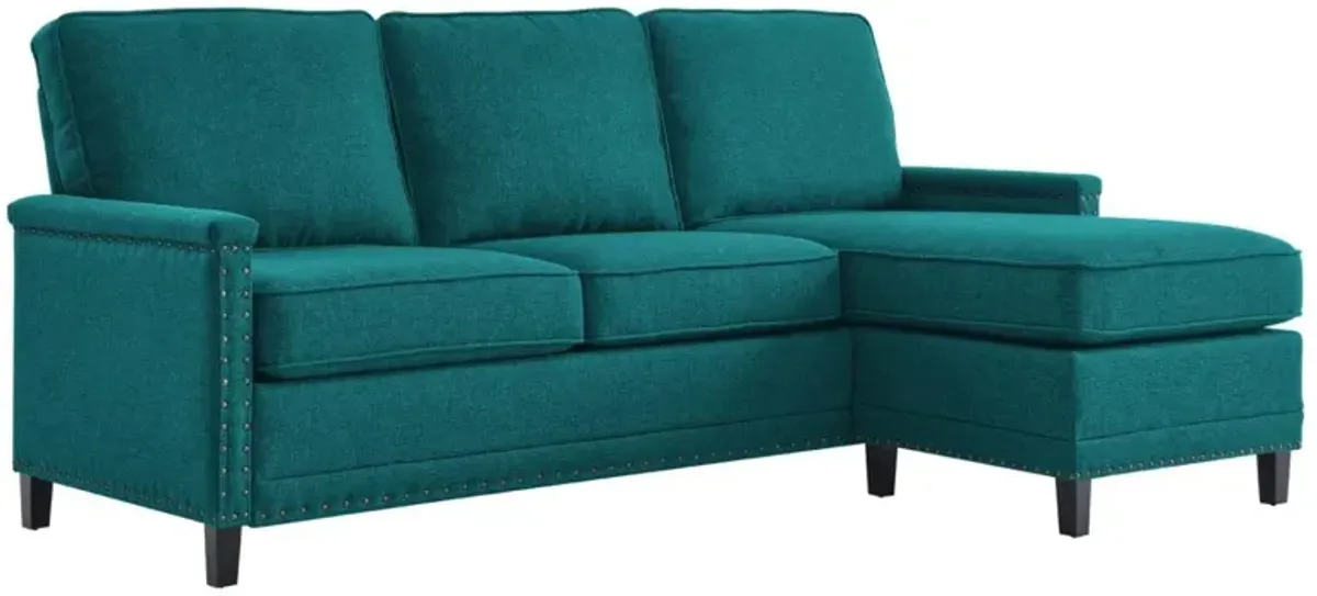 Modway Ashton, Sectional Sofa, Teal