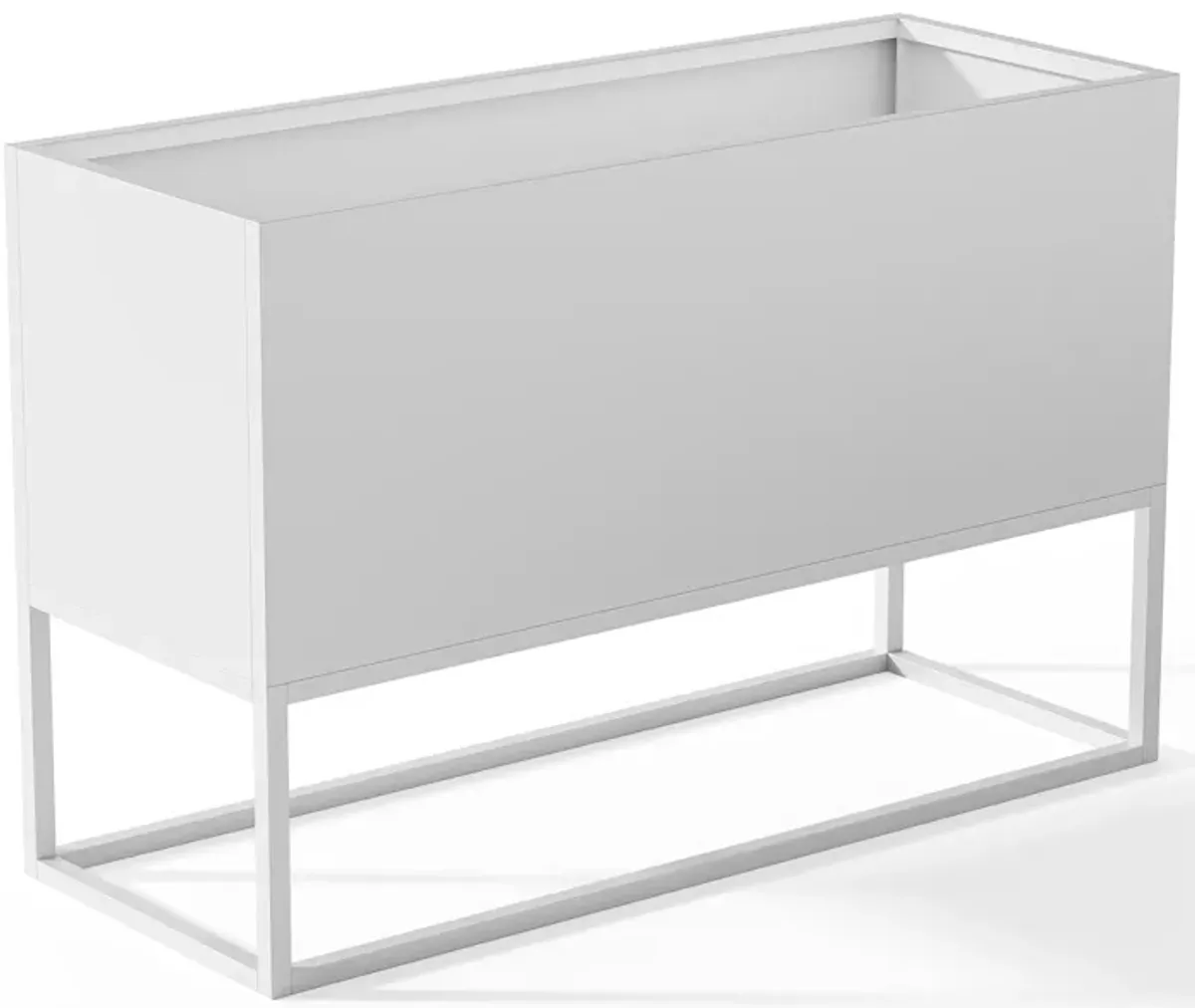 Metal Rectangular Planter with Shelves and Drainage Holes