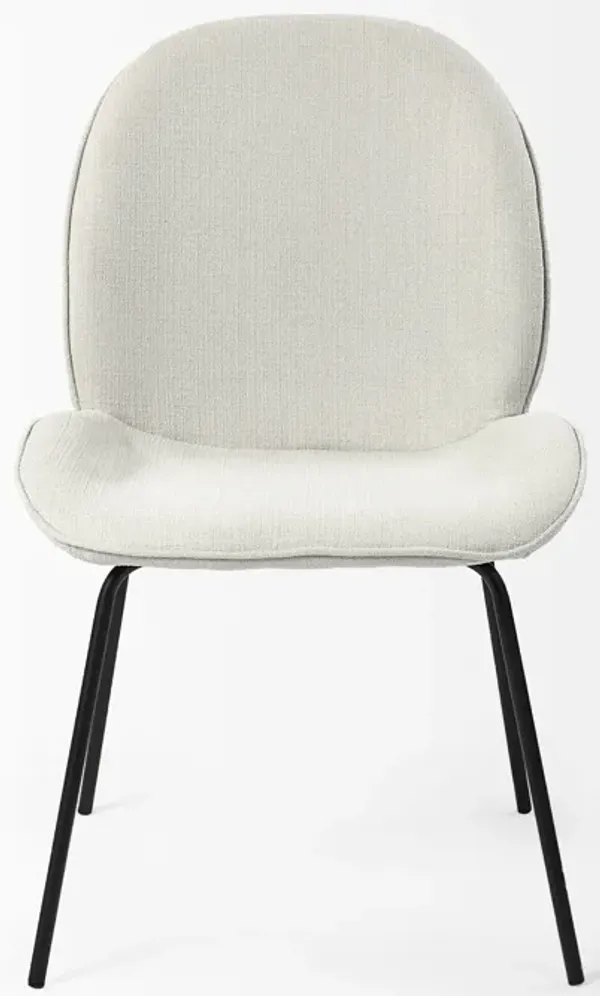 Inala White Fabric Dining Chair