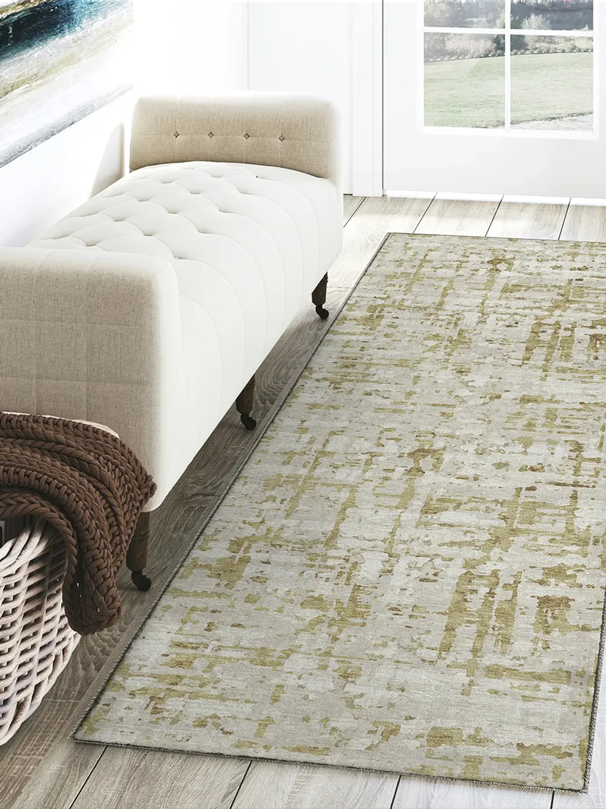 Brisbane BR5 Khaki 2'3" x 7'6" Rug