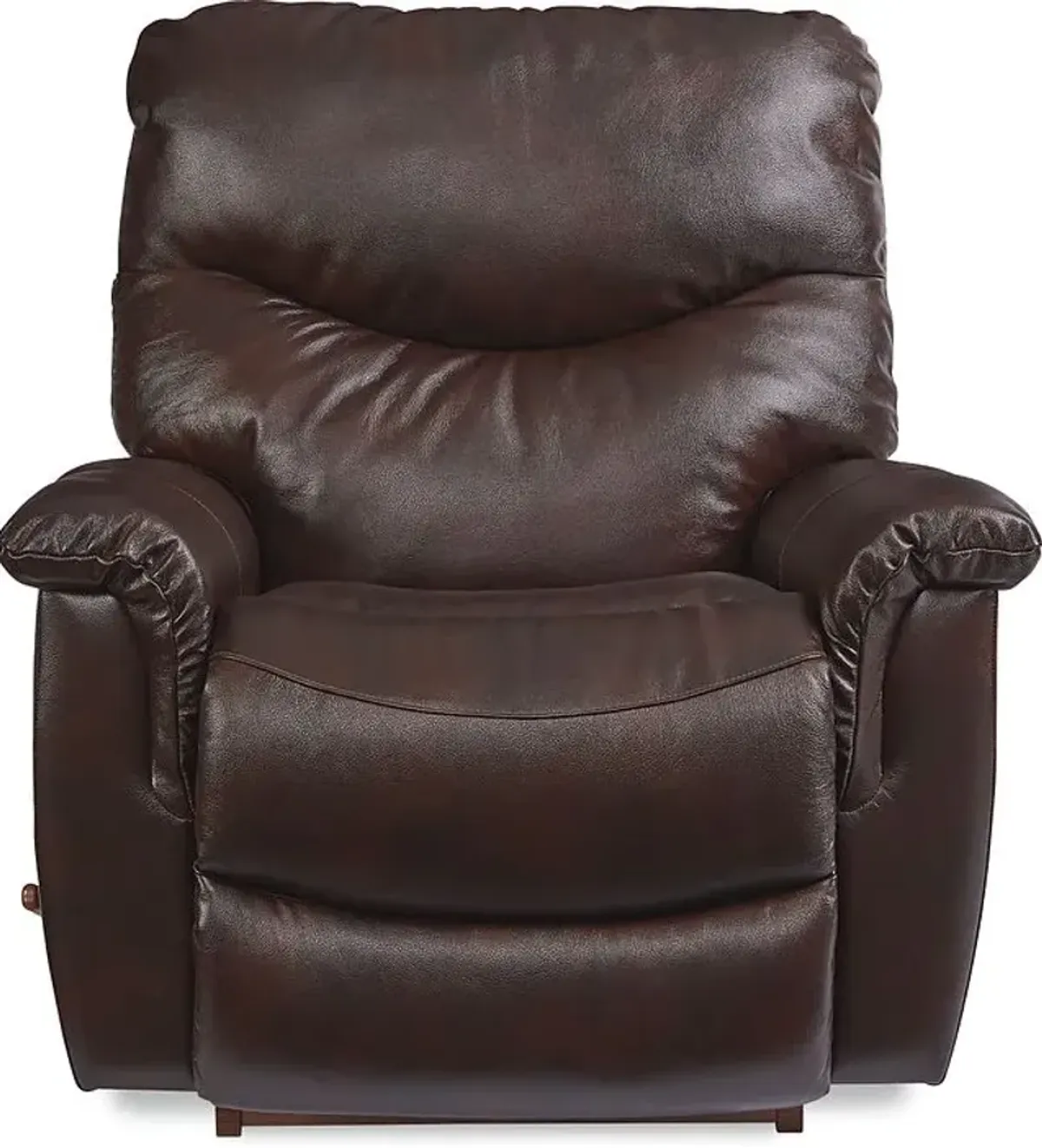 James Walnut Leather Rocking Recliner