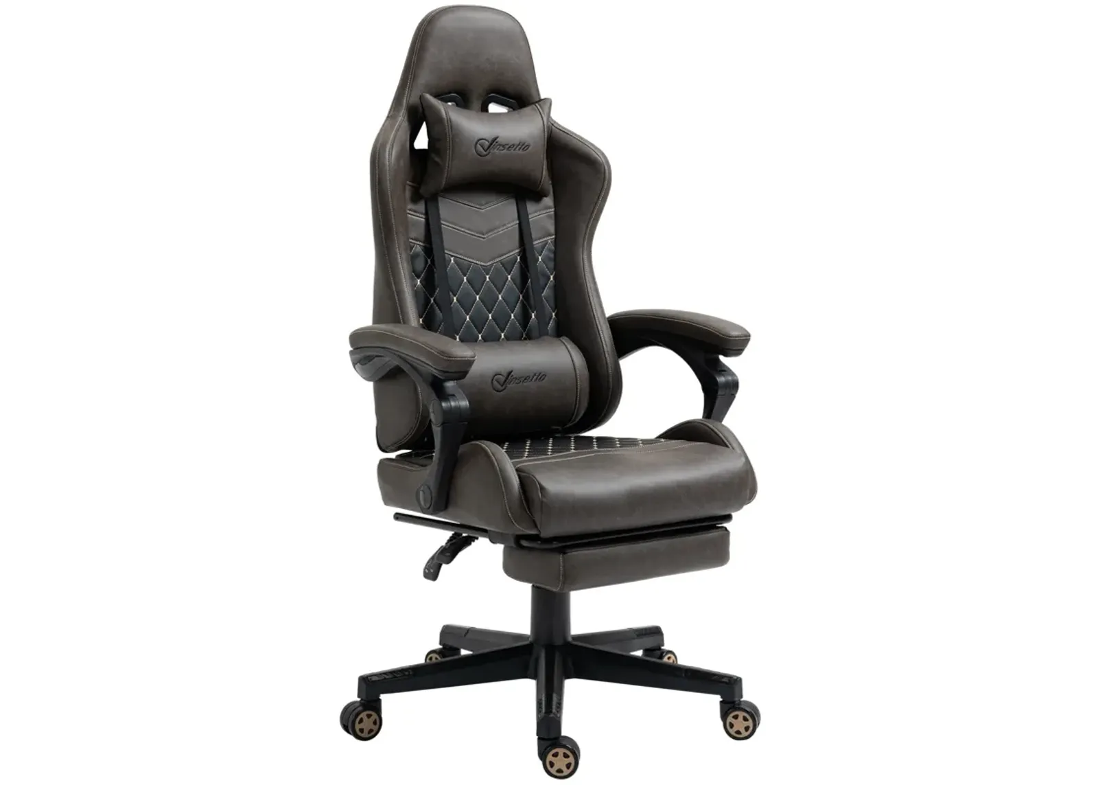 Brown Executive Comfort: Ergonomic High Back Swivel Recliner Office Chair