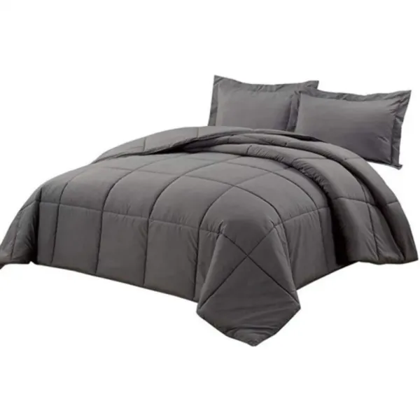 Reversible Microfiber Down Alternative Comforter Set for Bedroom Bedding