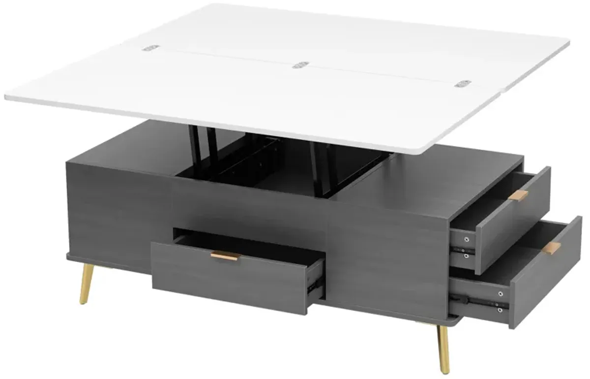 Merax Modern Lift Top Coffee Table with Drawer