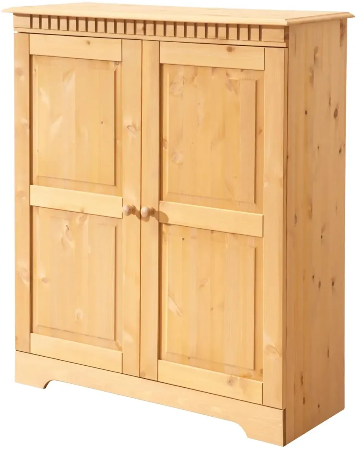 Cubrix Solid Wood 2 Door Closed Storage Cabinet