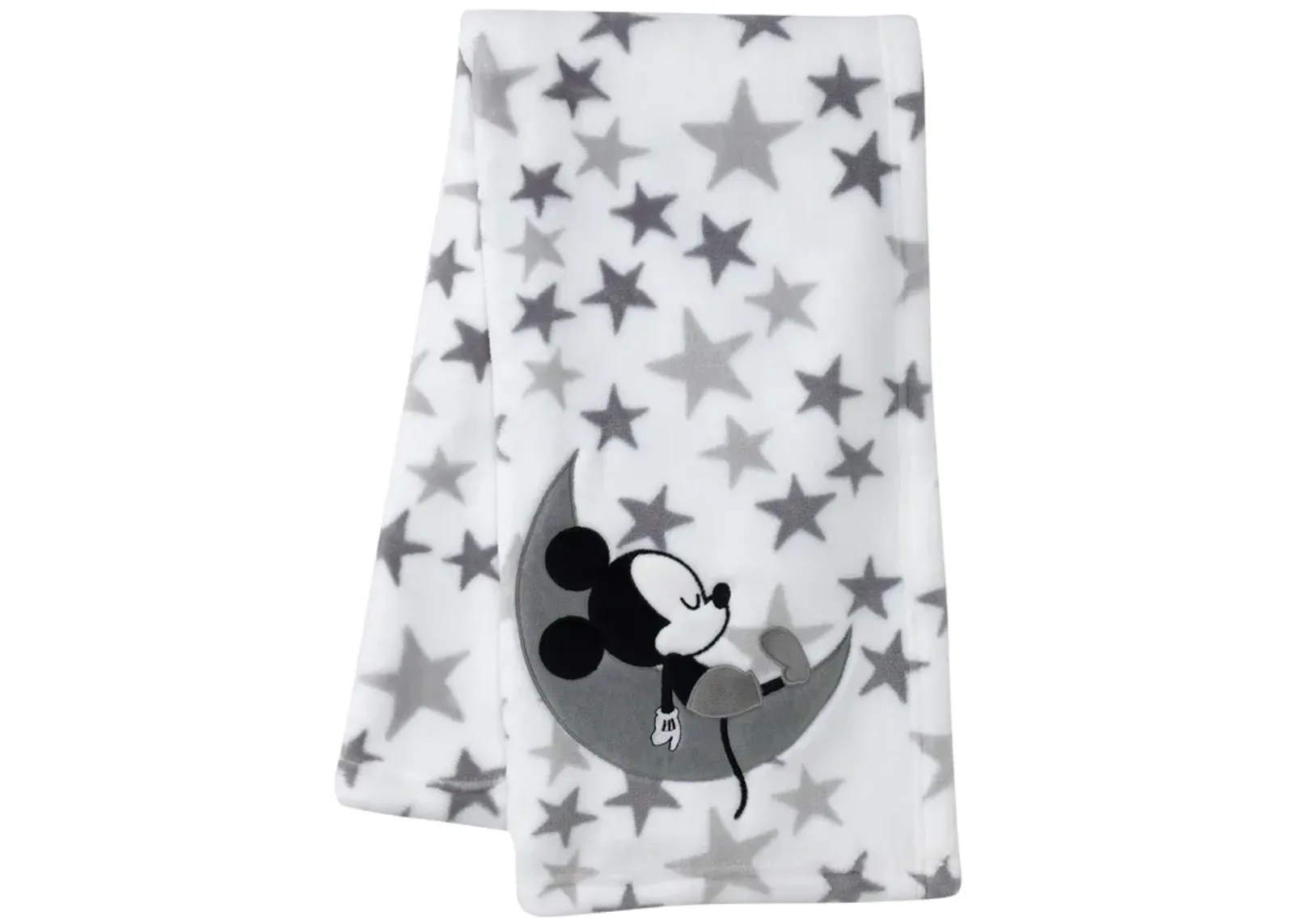 Disney Baby Mickey Mouse White/Gray Celestial Fleece Blanket by Lambs & Ivy