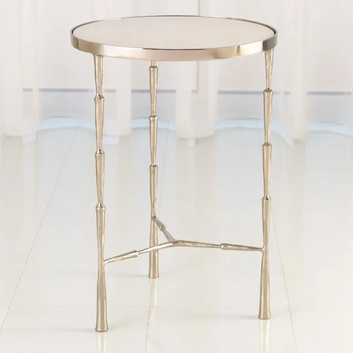 Spike Accent Table- Silver